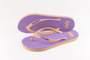 Natural Rubber Flipflop - Purple/Salmon