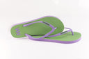 Natural Rubber Flipflop - Light Green/Purple