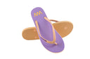 Natural Rubber Flipflop - Purple/Salmon