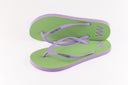 Natural Rubber Flipflop - Light Green/Purple