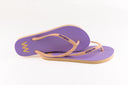 Natural Rubber Flipflop - Purple/Salmon