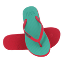 Natural Rubber Flipflop - Green/Red