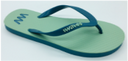 Natural Rubber Flipflop - Reseda/Oile Blue