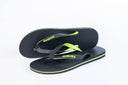 Natural Rubber Flipflop - Black/Lime