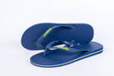 Natural Rubber Flipflop - Navy/Lime Green