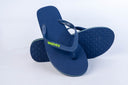 Natural Rubber Flipflop - Navy/Lime Green