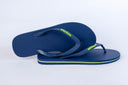 Natural Rubber Flipflop - Navy/Lime Green