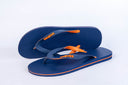 Natural Rubber Flipflop - Navy/Orange