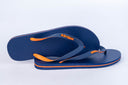 Natural Rubber Flipflop - Navy/Orange