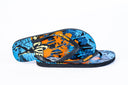 Natural Rubber Flipflop - Navy Surfing Print