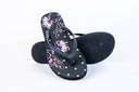 Natural Rubber Flipflop - Black/Purple Floral Print