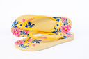 Natural Rubber Flipflop - Caramel Cream/Floral Print