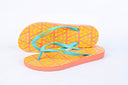 Natural Rubber Flipflop - Fresh Salmon/Yellow, Lime Triangle