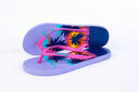 Natural Rubber Flipflop - Light Purple/Beach Print