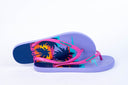 Natural Rubber Flipflop - Light Purple/Beach Print