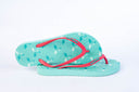 Natural Rubber Flipflop - Beach Glass/Flamingo Print