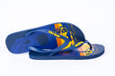 Natural Rubber Flipflop - Navy/Skull Print