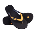 Natural Rubber Flipflop - Black/Orange